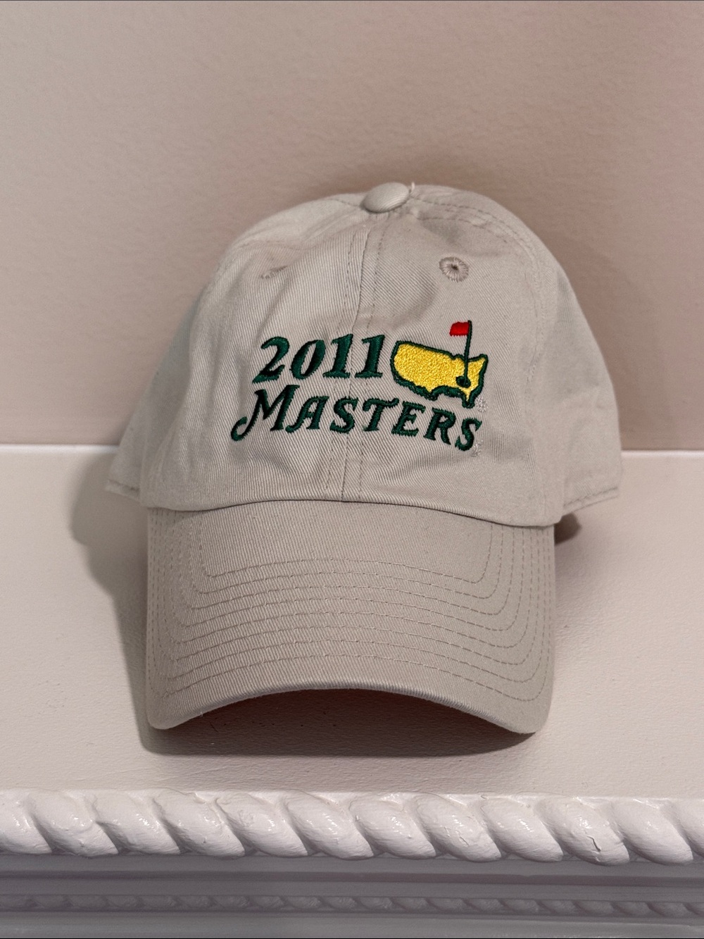 2011 Masters Tournament Khaki Cotton Hat - 75th Masters - Charl Schwartzel Win